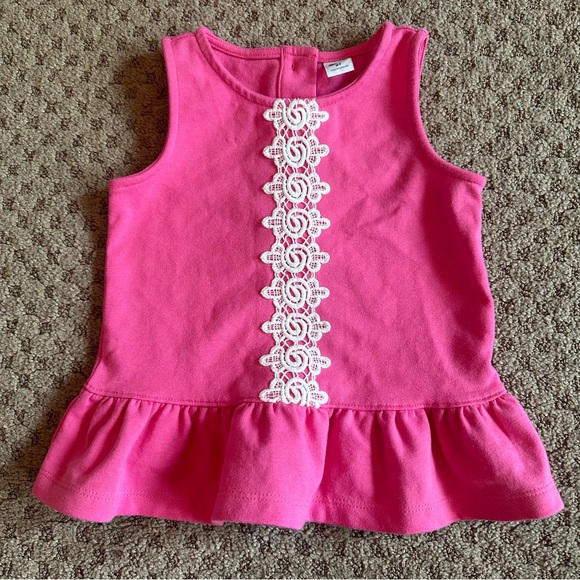 Janie and Jack Girls Pink Peplum Top 2T - Picture 1 of 3